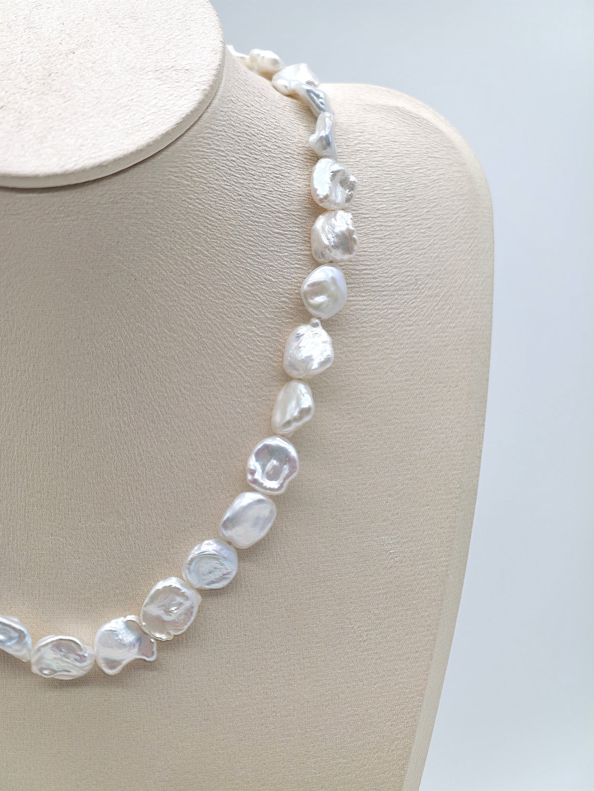 WHITE FRESHWATER KESHI PEARL NECKLACE