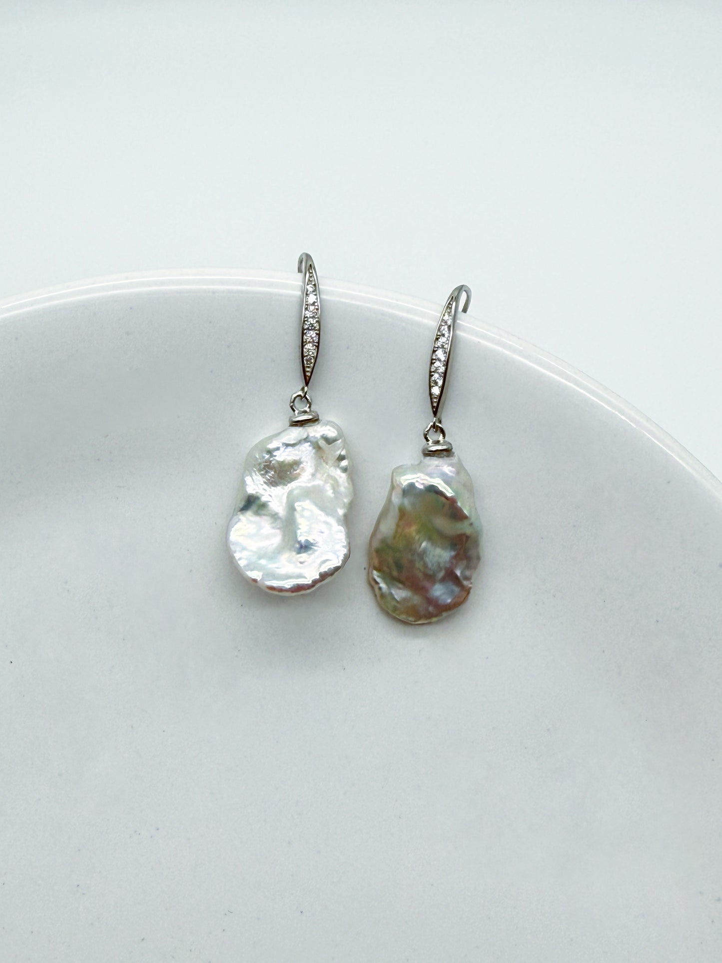 PETAL KESHI PEARL EARRINGS