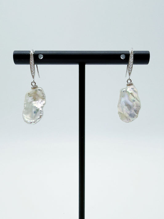 PETAL KESHI PEARL EARRINGS