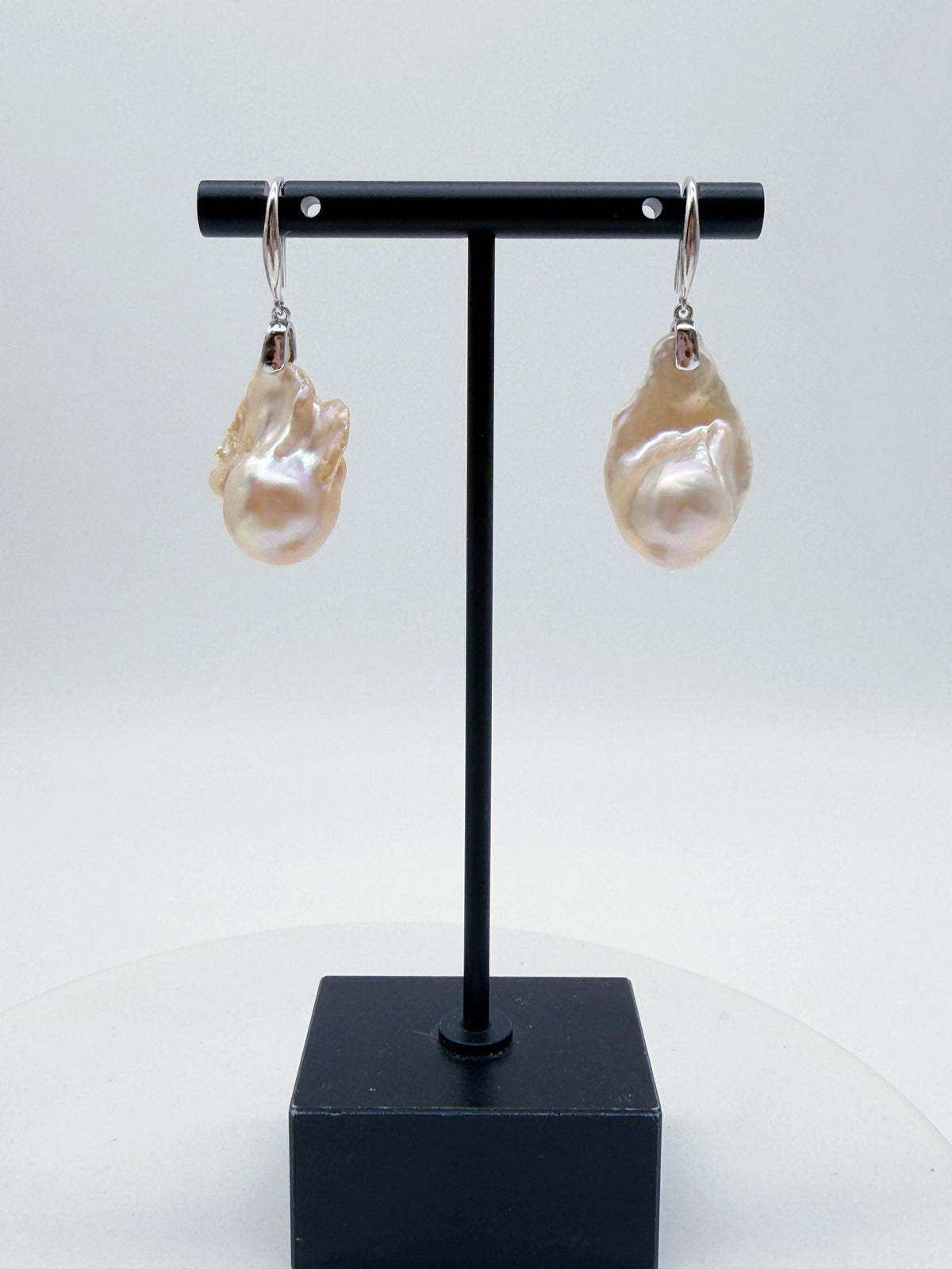 CHAMPAGNE BAROQUE PEARL EARRINGS