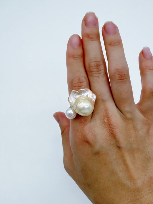 double pearl ring
