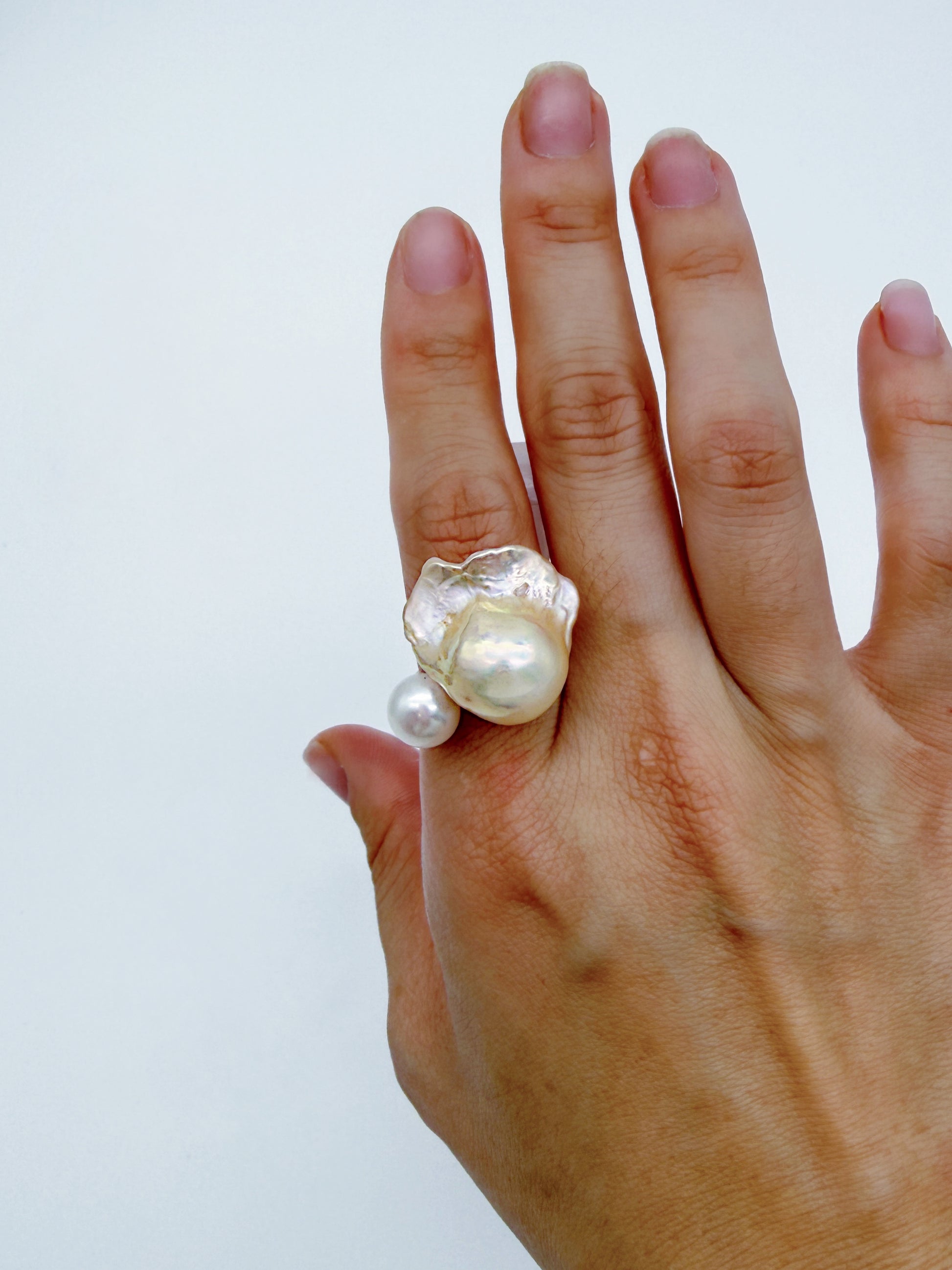 double pearl ring