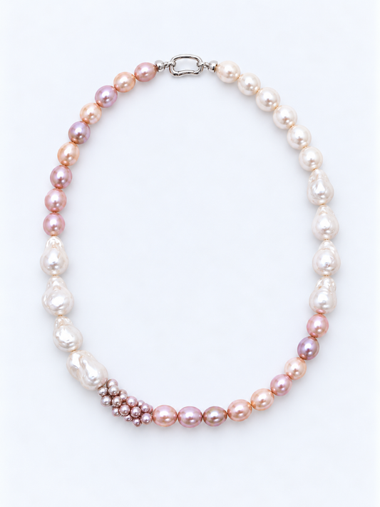 IRIDESCENT FRESHWATER BAROQUE PEARL NACKLACE