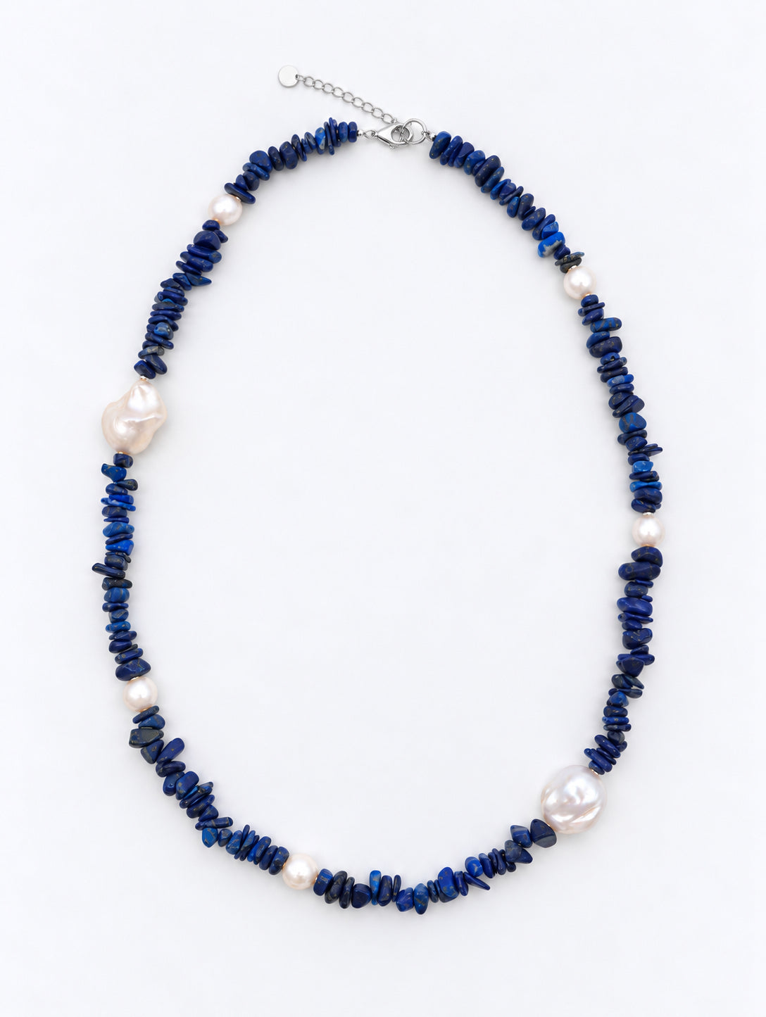 NATURAL LAPIS LAZULI WITH FRESHWATER PEARL NECKLACE