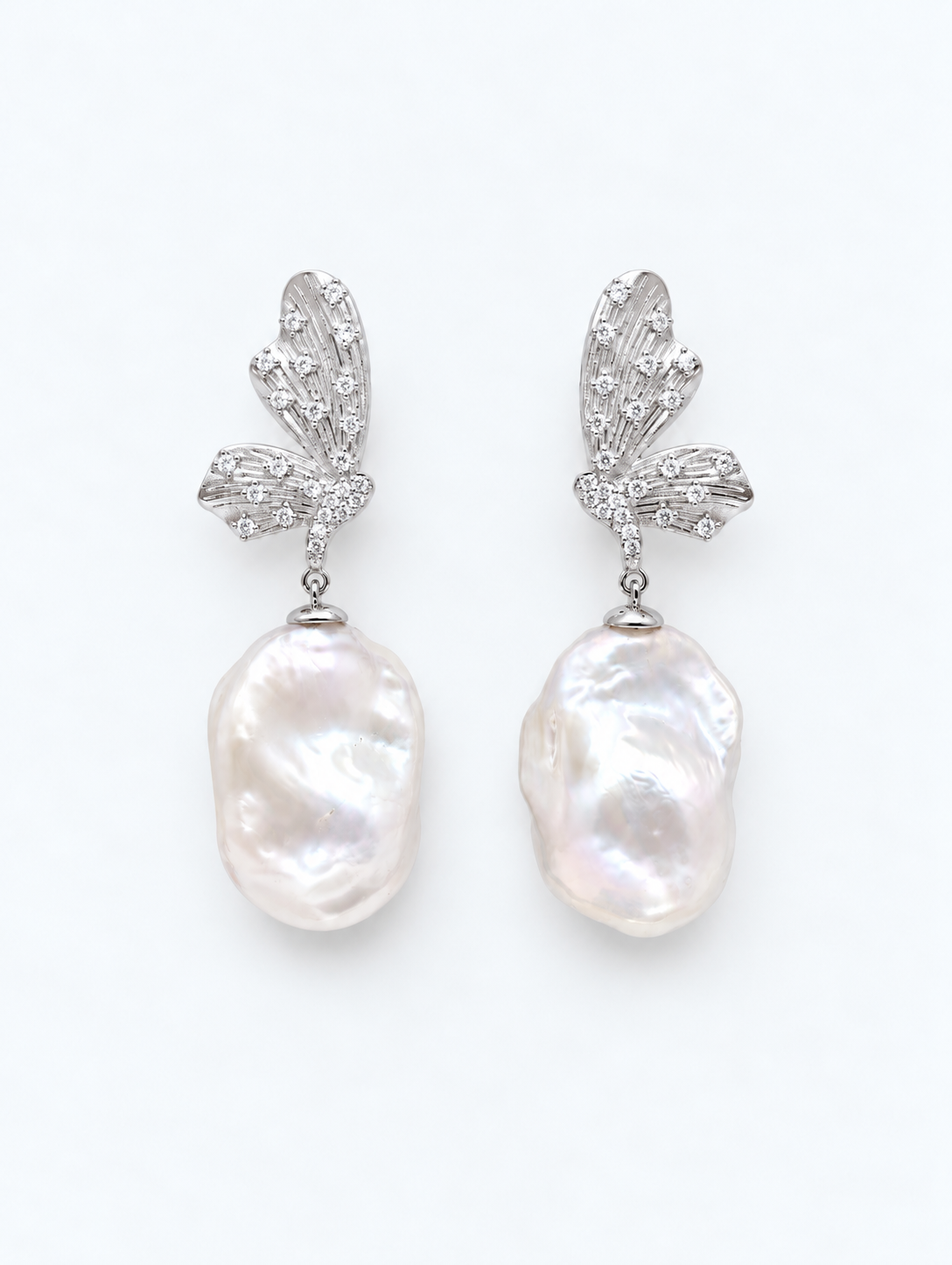LARGE BAROQUE PEARL EARRINGS