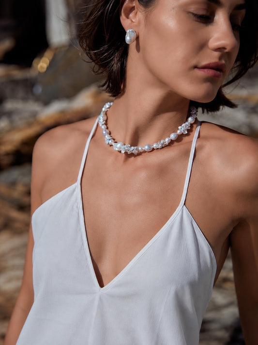 LARGE KESHI BAROQUE PEARL NECKLACE