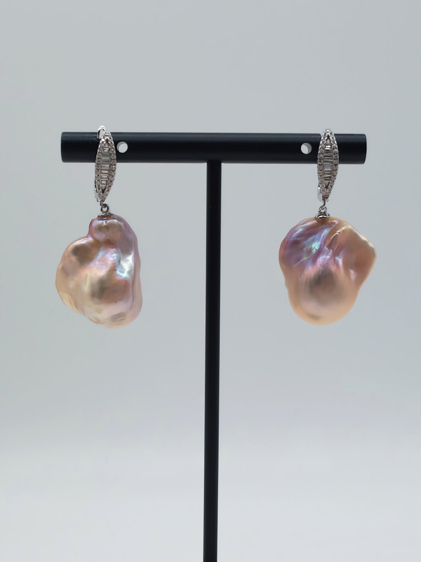 IRIDESCENT BAROQUE PEARL EARRINGS