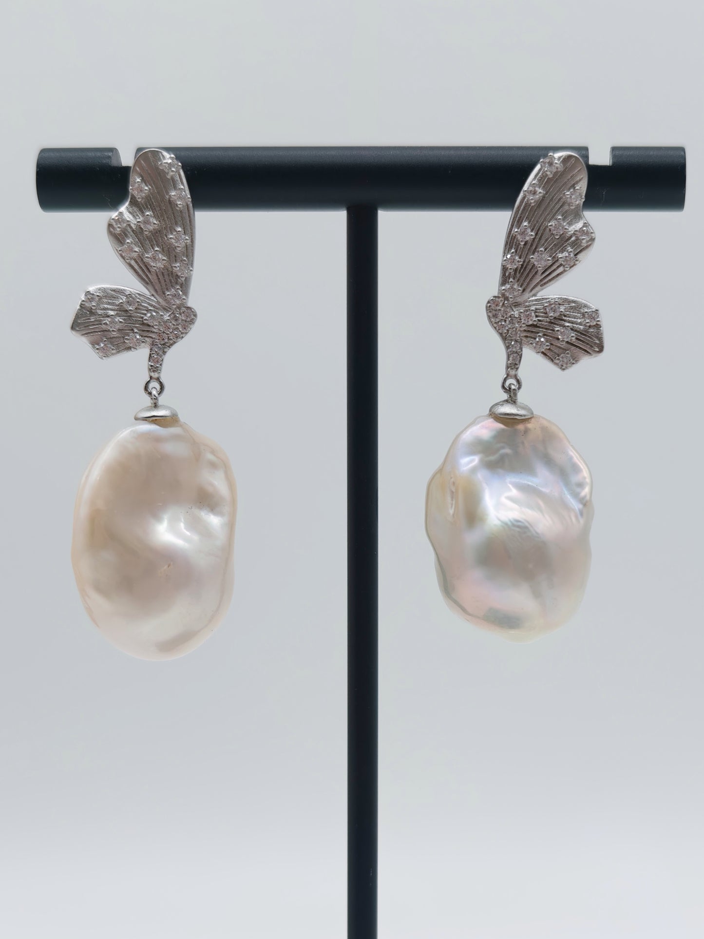 LARGE BAROQUE PEARL EARRINGS