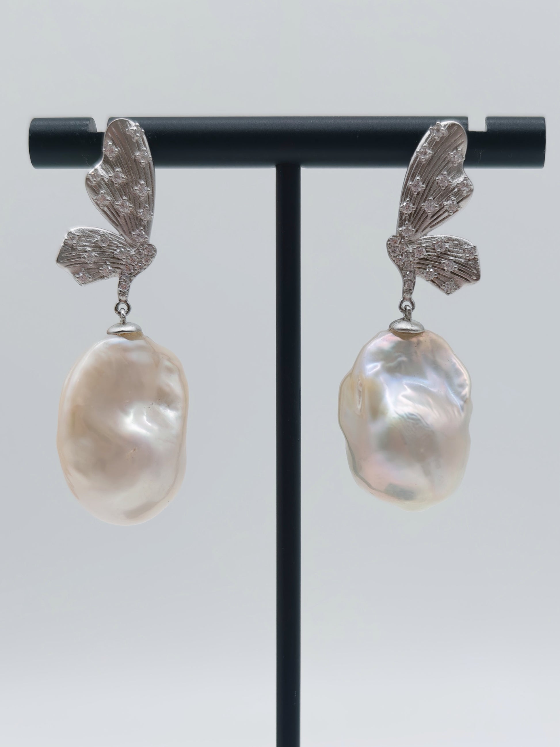 LARGE BAROQUE PEARL EARRINGS