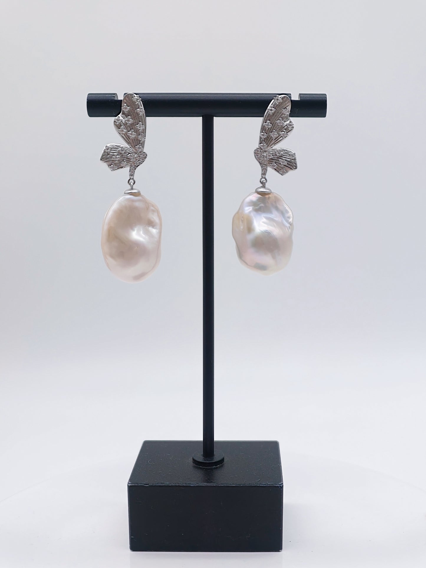 LARGE BAROQUE PEARL EARRINGS