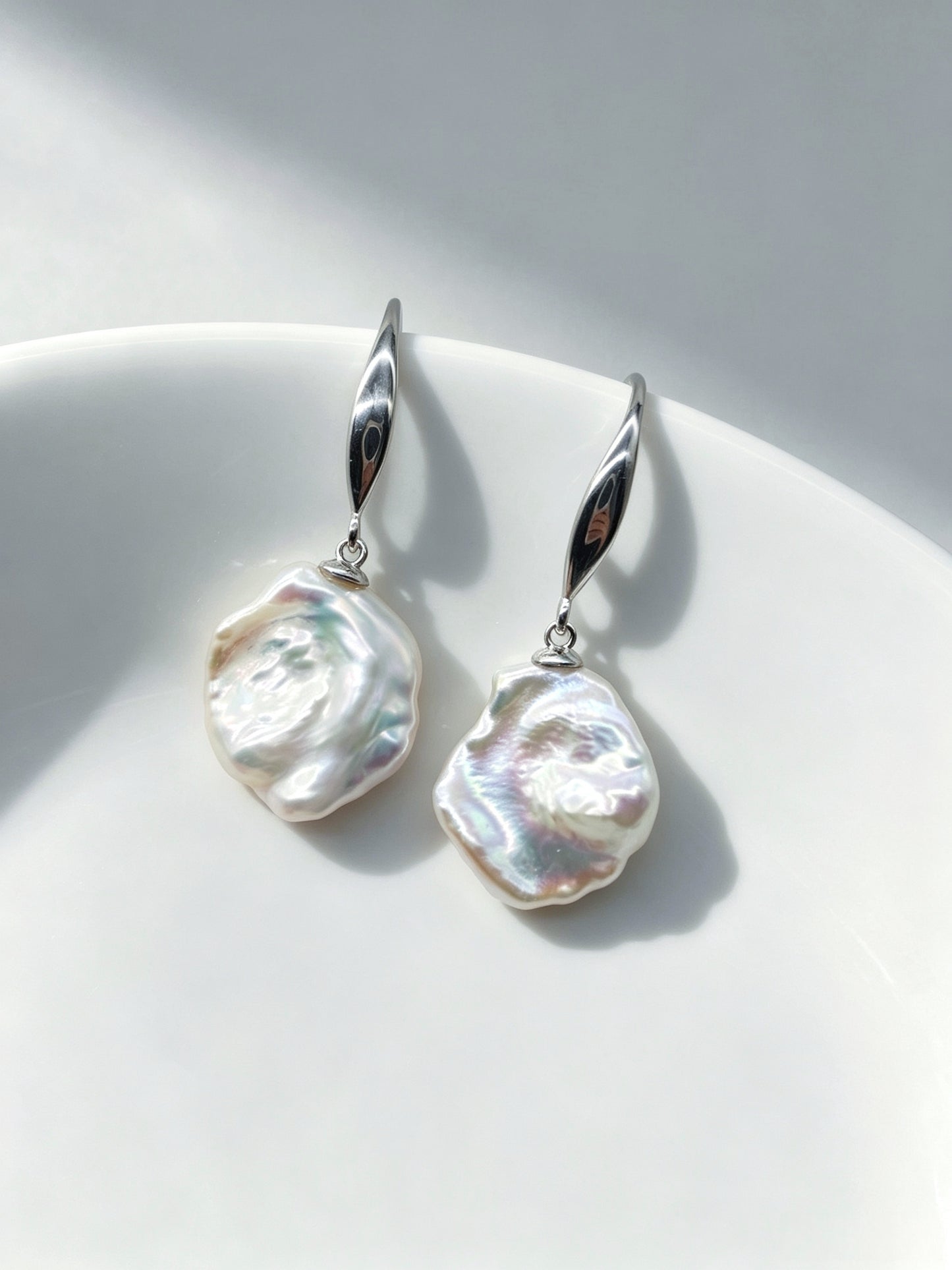 PETAL KESHI PEARL EARRINGS
