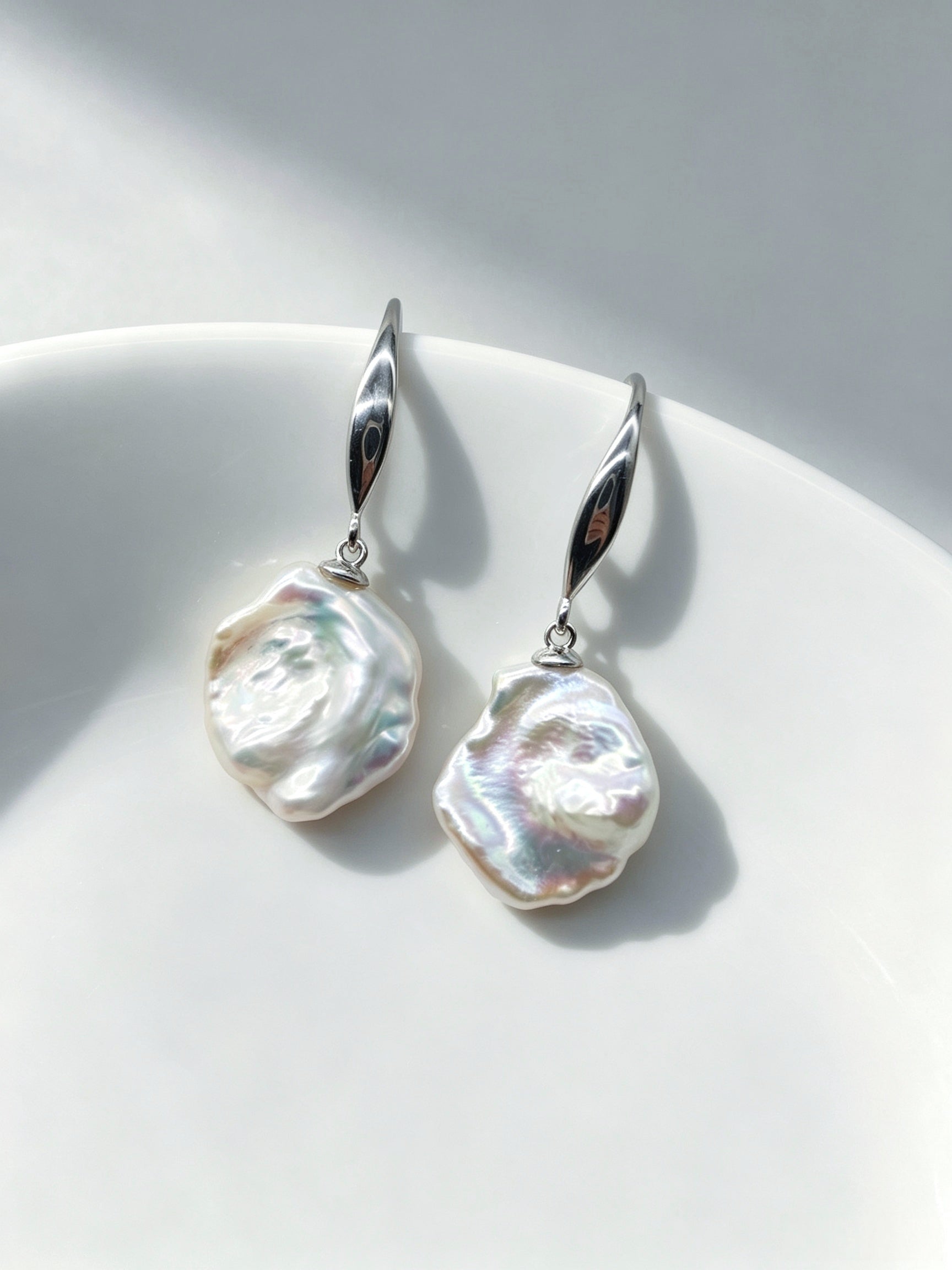 PETAL KESHI PEARL EARRINGS