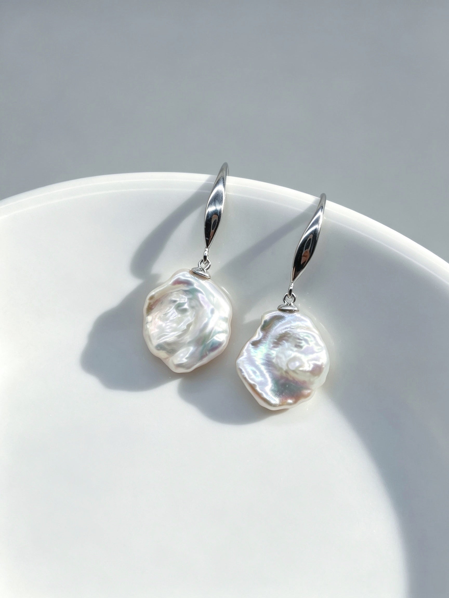 PETAL KESHI PEARL EARRINGS