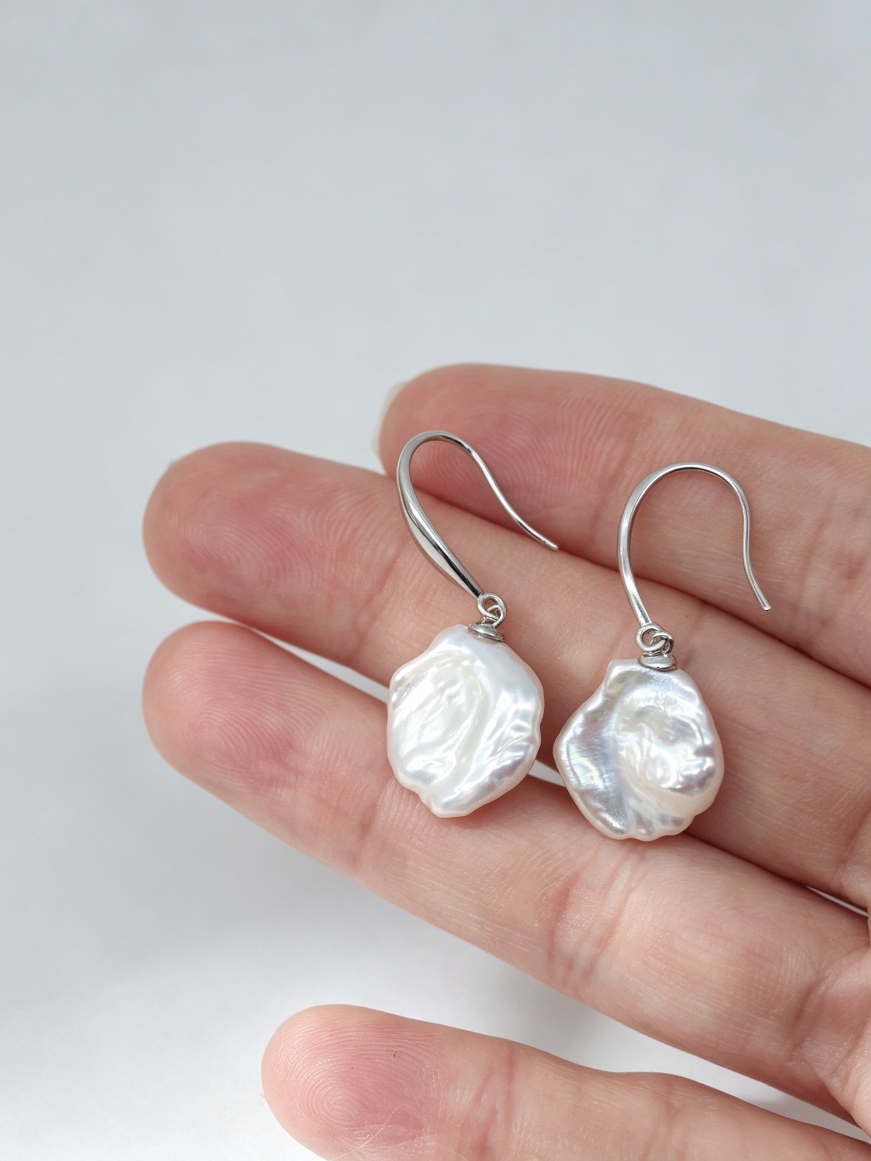 PETAL KESHI PEARL EARRINGS