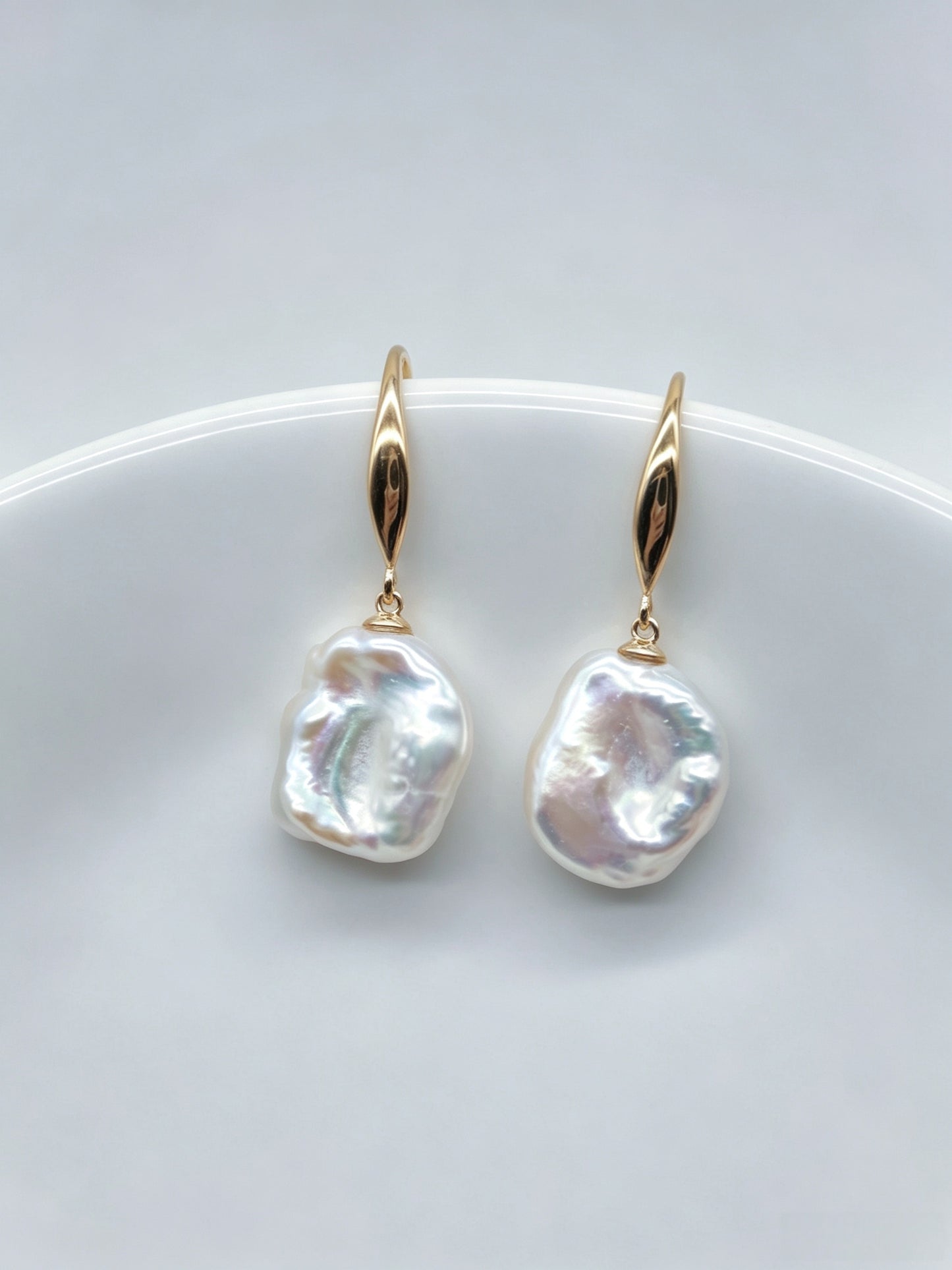 PETAL KESHI PEARL EARRINGS