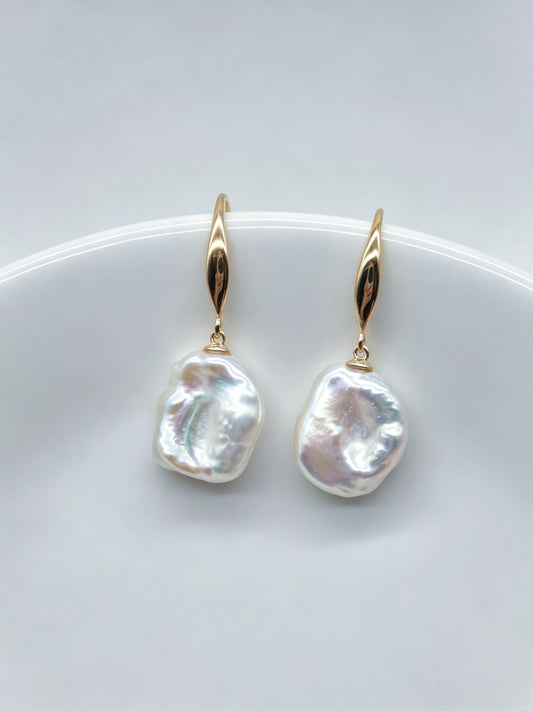 PETAL KESHI PEARL EARRINGS