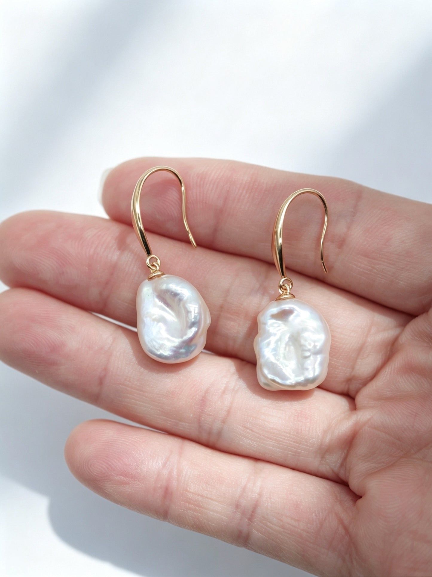 PETAL KESHI PEARL EARRINGS