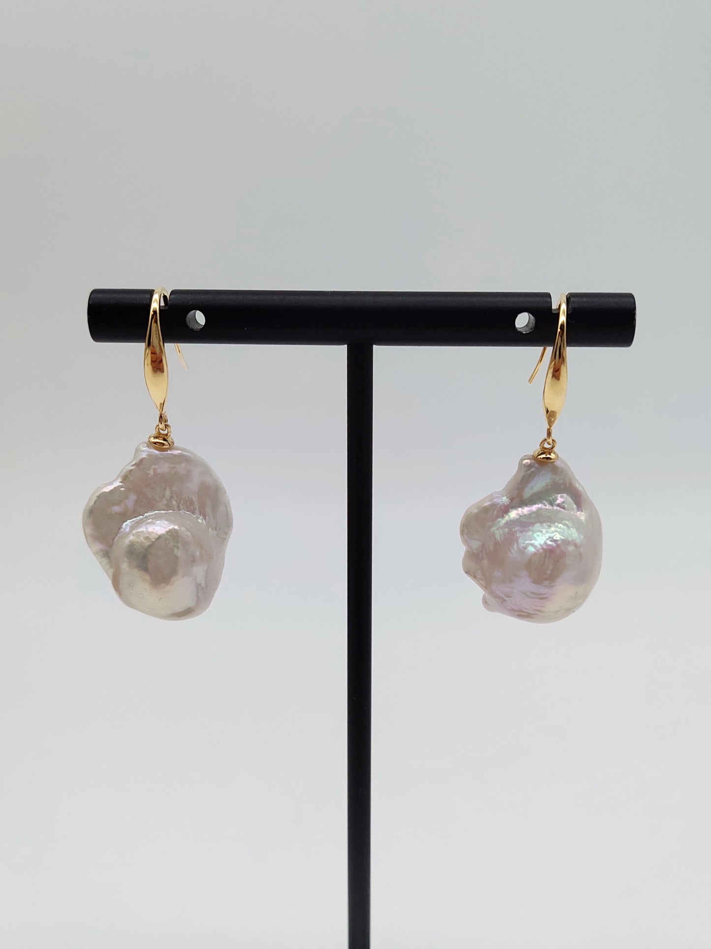 CLASSIC WHITE BAROQUE PEARL EARRINGS