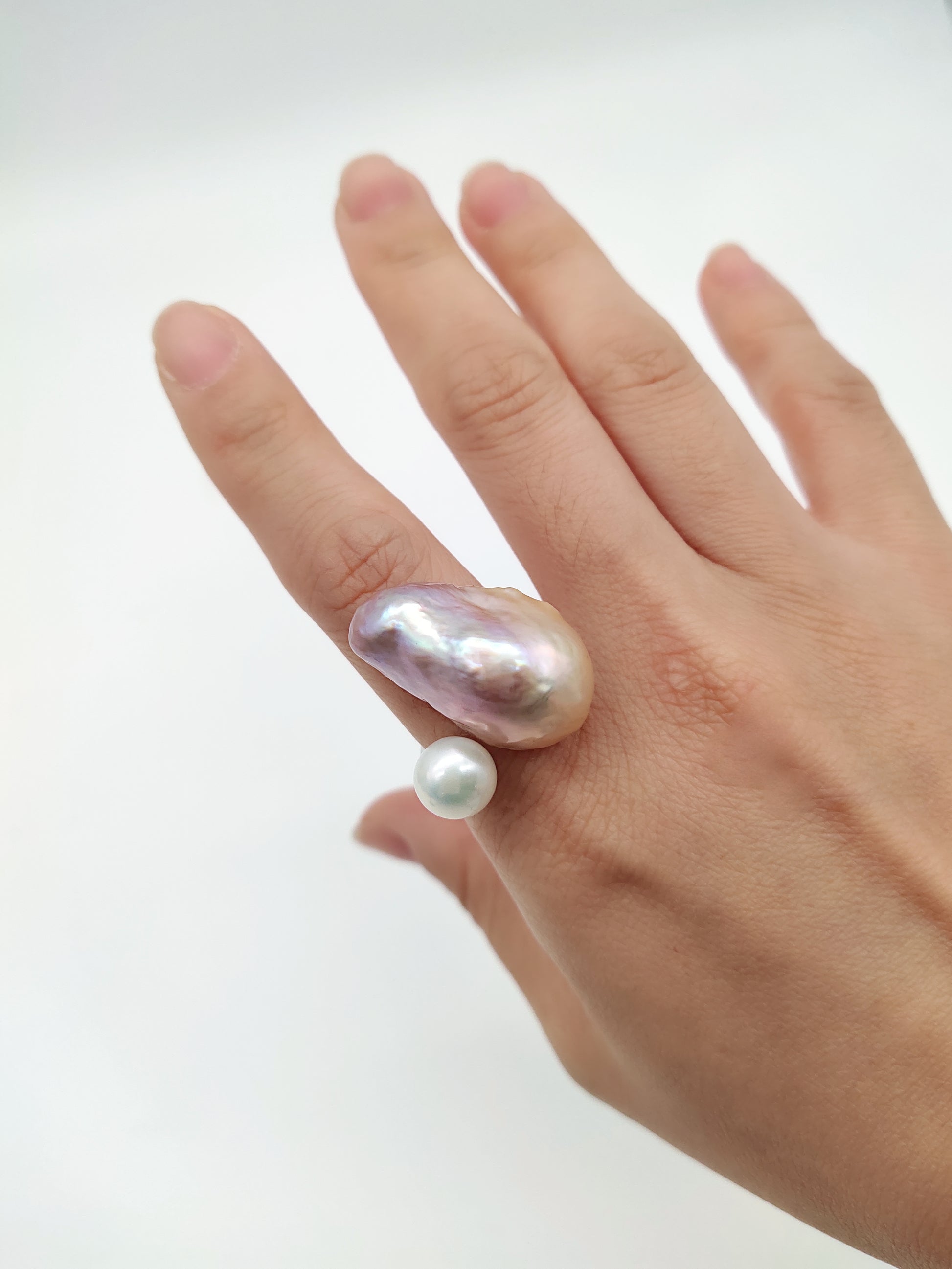 double pearls ring
