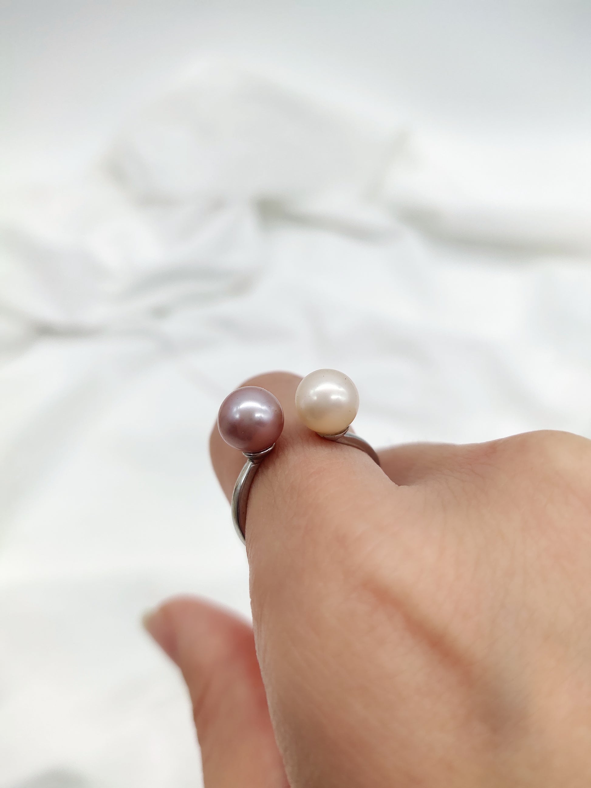 DOUBLE PEARL RING