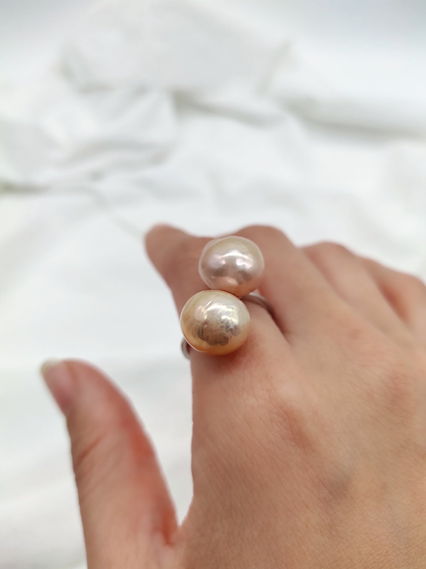 DOUBLE PEARL RING