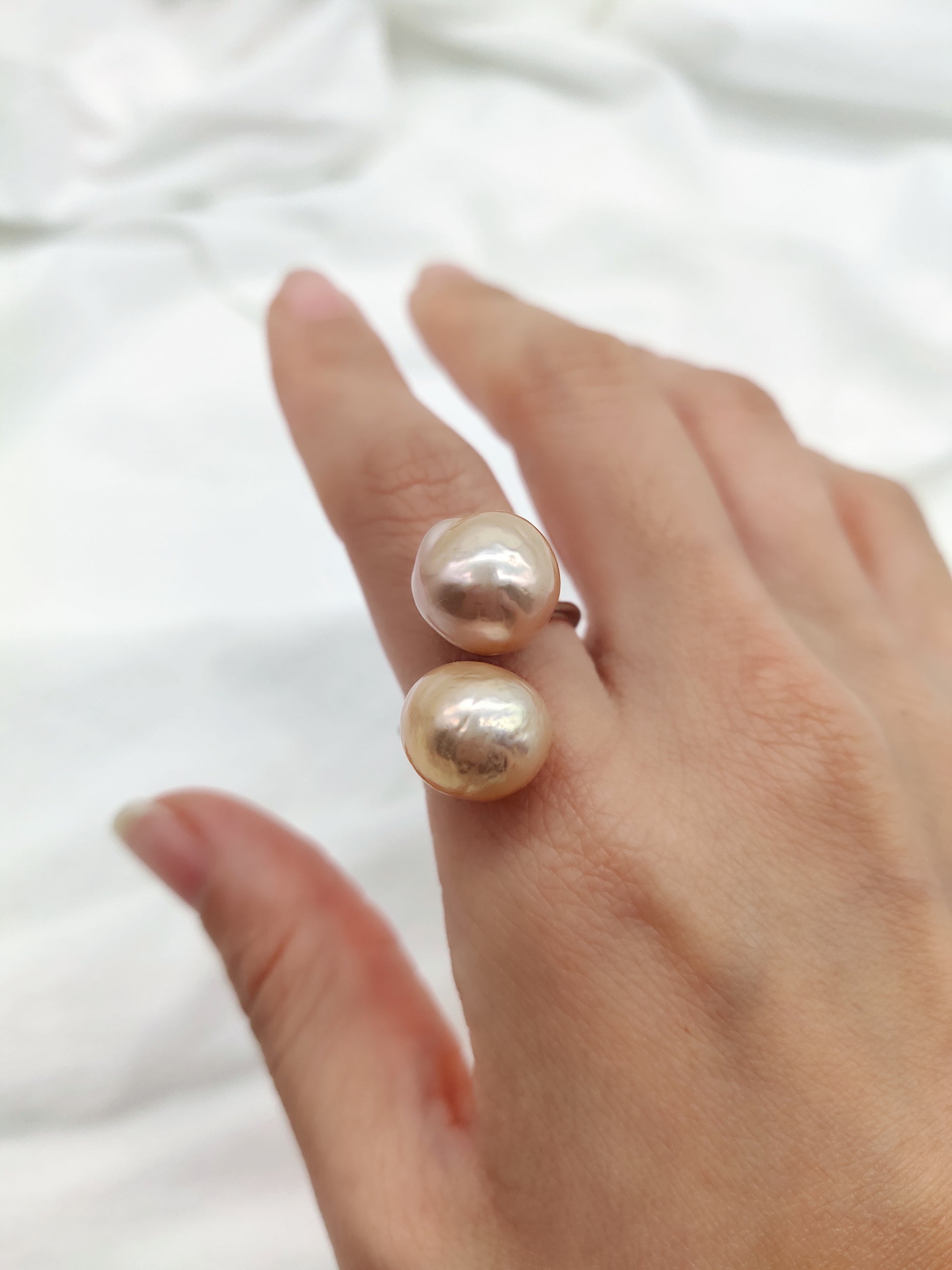 DOUBLE PEARL RING