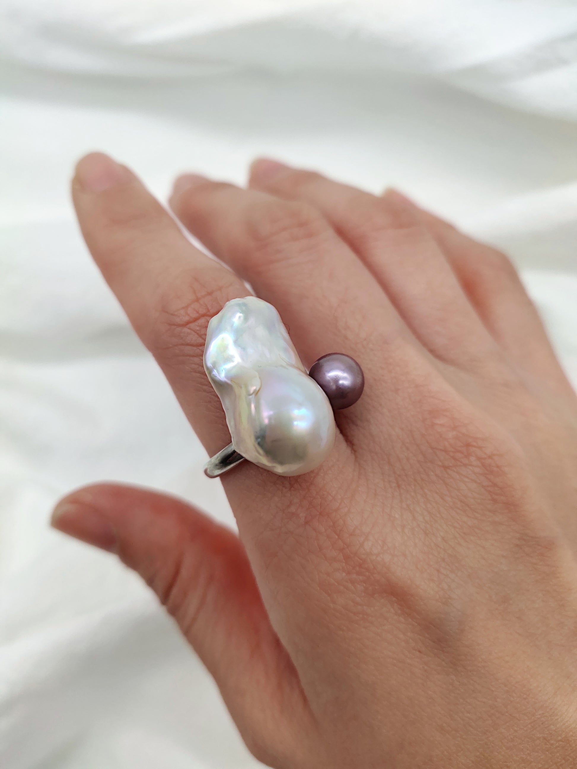 baroque pearl ring