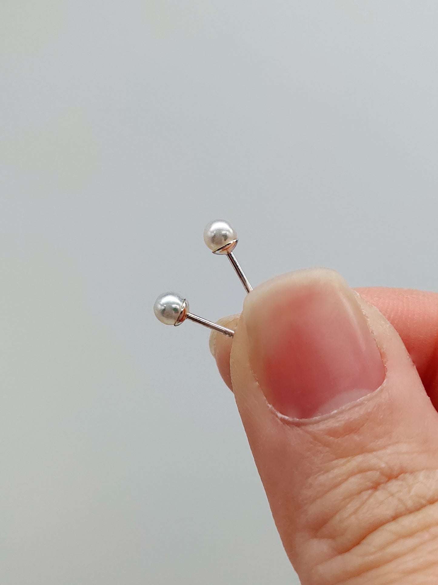 TINY ROUND FRESHWATER PEARL EARRINGS