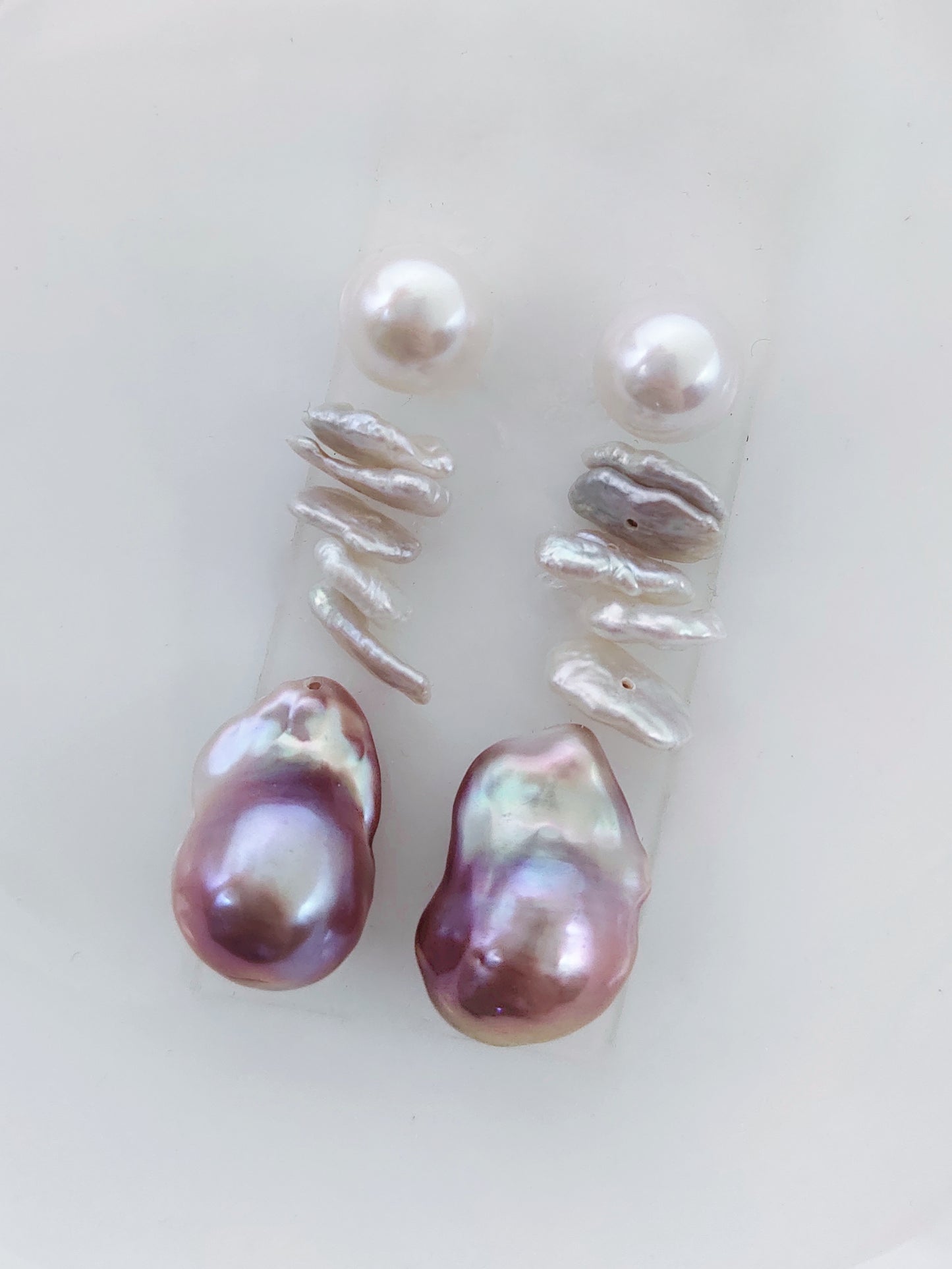 ASHLEY EARRINGS - PINK BAROQUE PEARLS