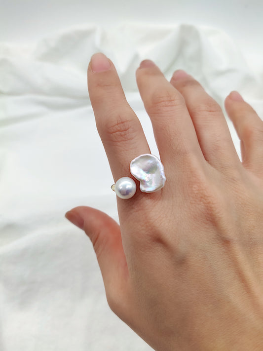 TOI ET MOI (YOU & ME) RING - KESHI PEARL