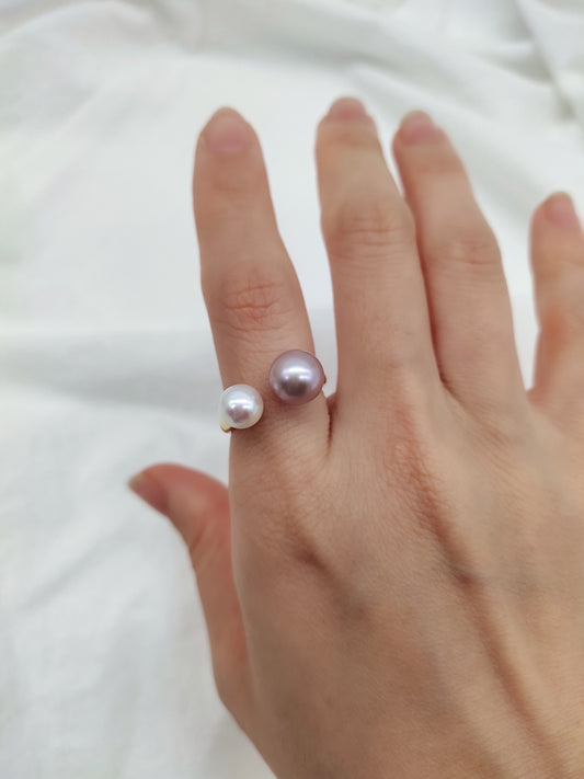 double pearl ring