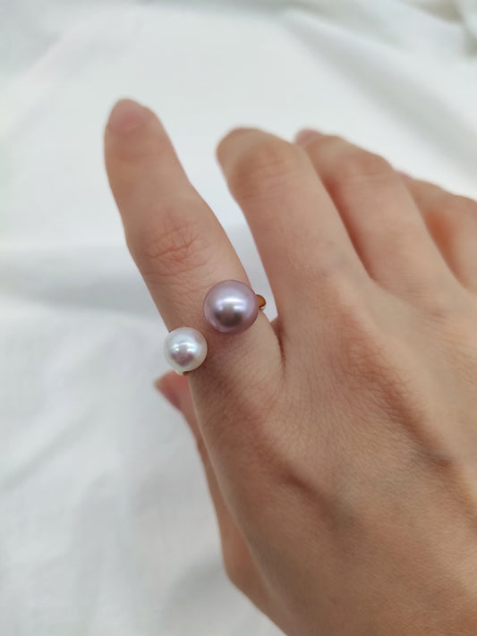 double pearl ring