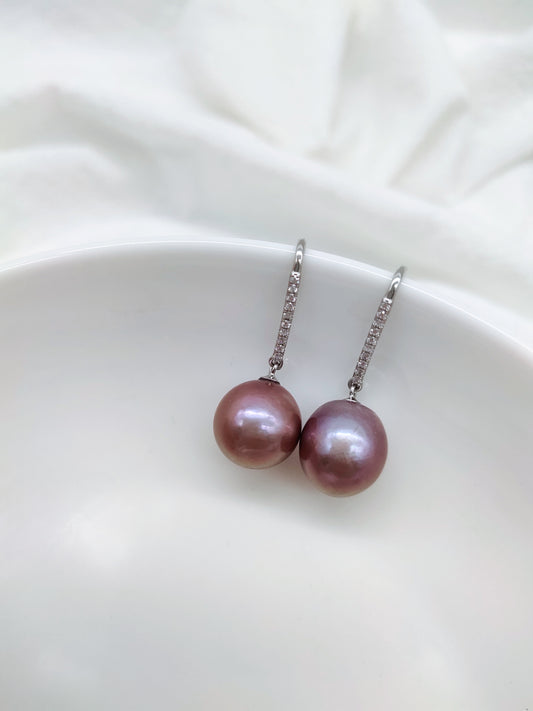 NATURAL PINK BAROQUE PEARL EARRINGS