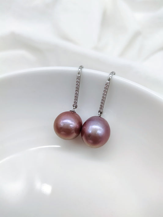 NATURAL PINK BAROQUE PEARL EARRINGS