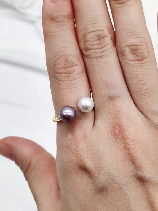 double pearls ring