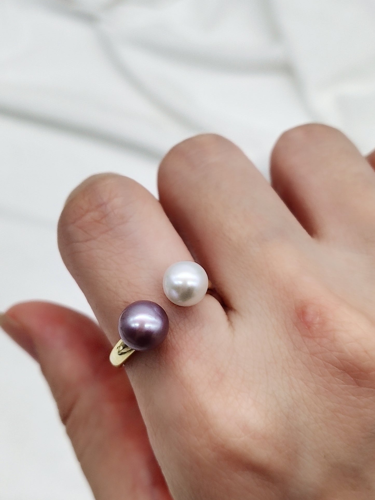 double pearls ring