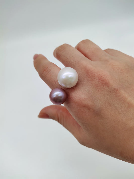 double pearl ring