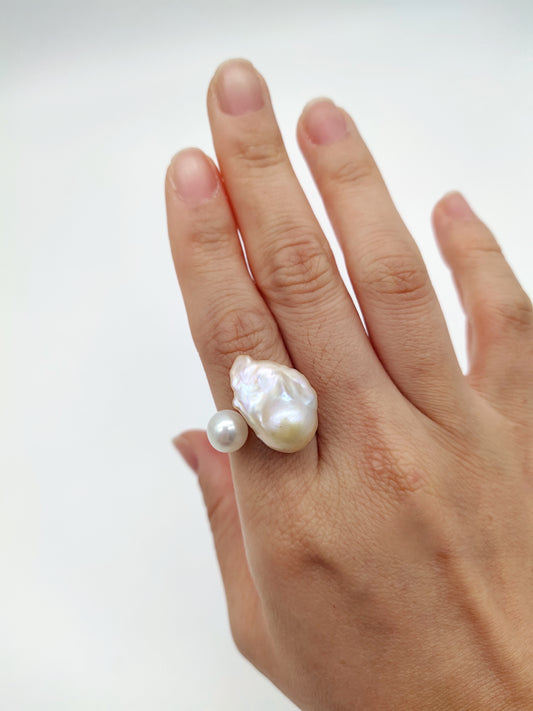 double pearl ring