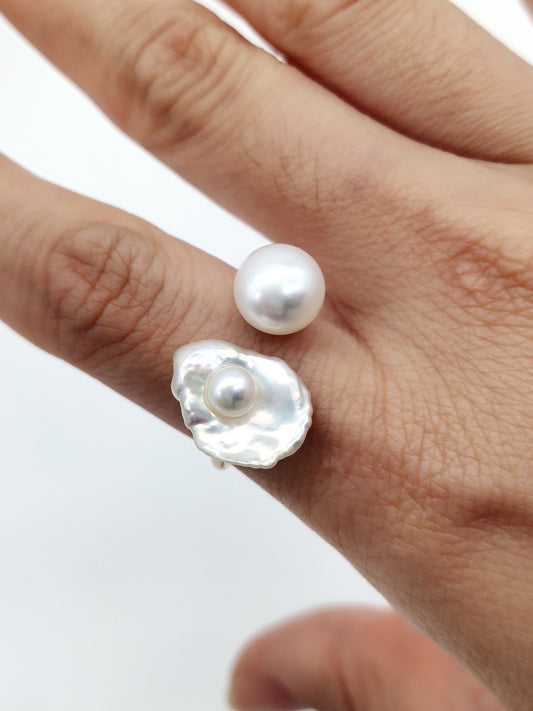 TOI ET MOI (YOU & ME) RING- KESHI PEARL
