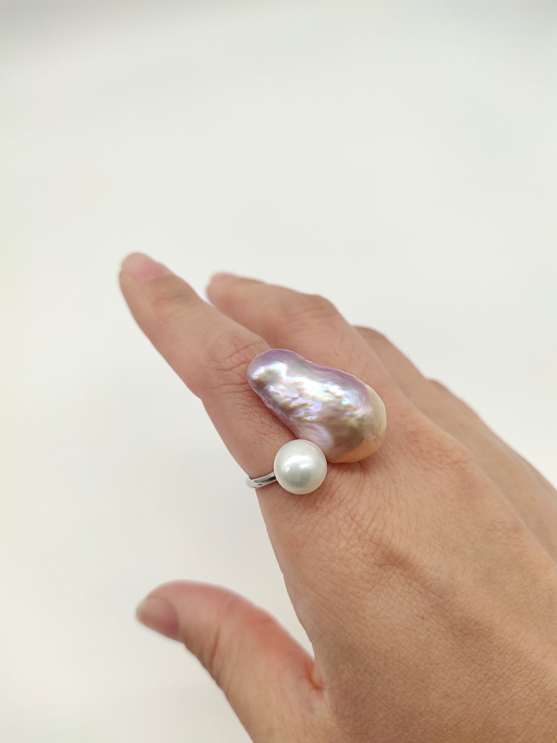 double pearls ring