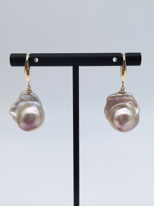 IRIDESCENT BAROQUE PEARL EARRINGS