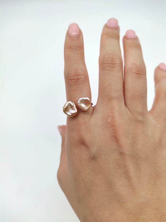 double pearl ring