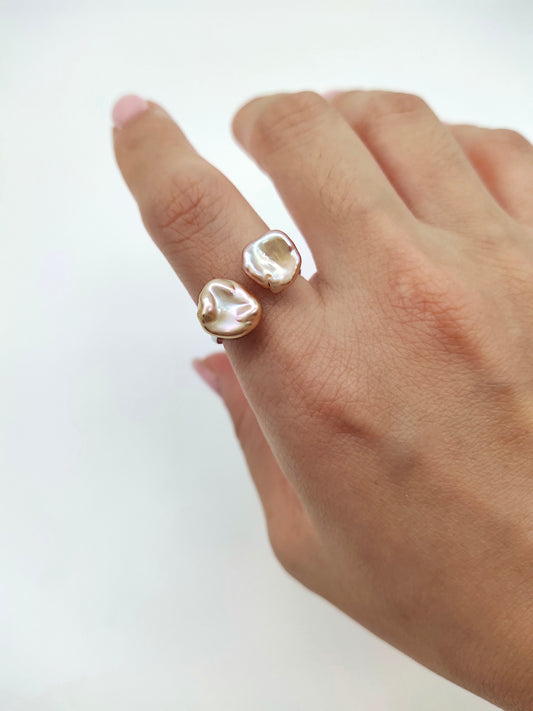 double pearl ring