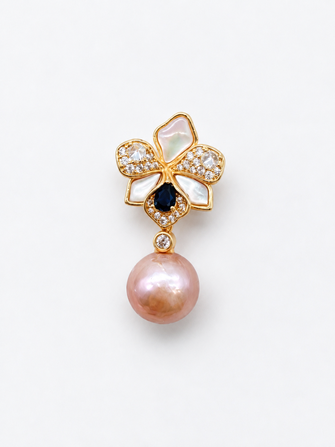 NATURAL PINK PEARL EARRINGS - SINGLE