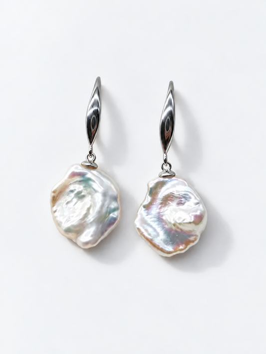 PETAL KESHI PEARL EARRINGS