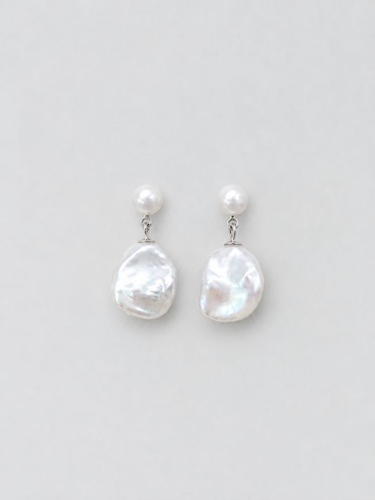 PETAL PEARL EARRINGS - KESHI PEARL