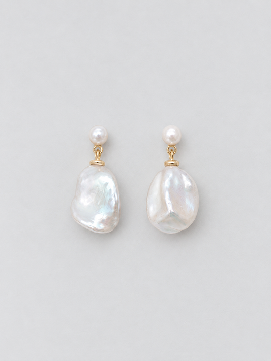 PETAL PEARL EARRINGS - KESHI PEARL