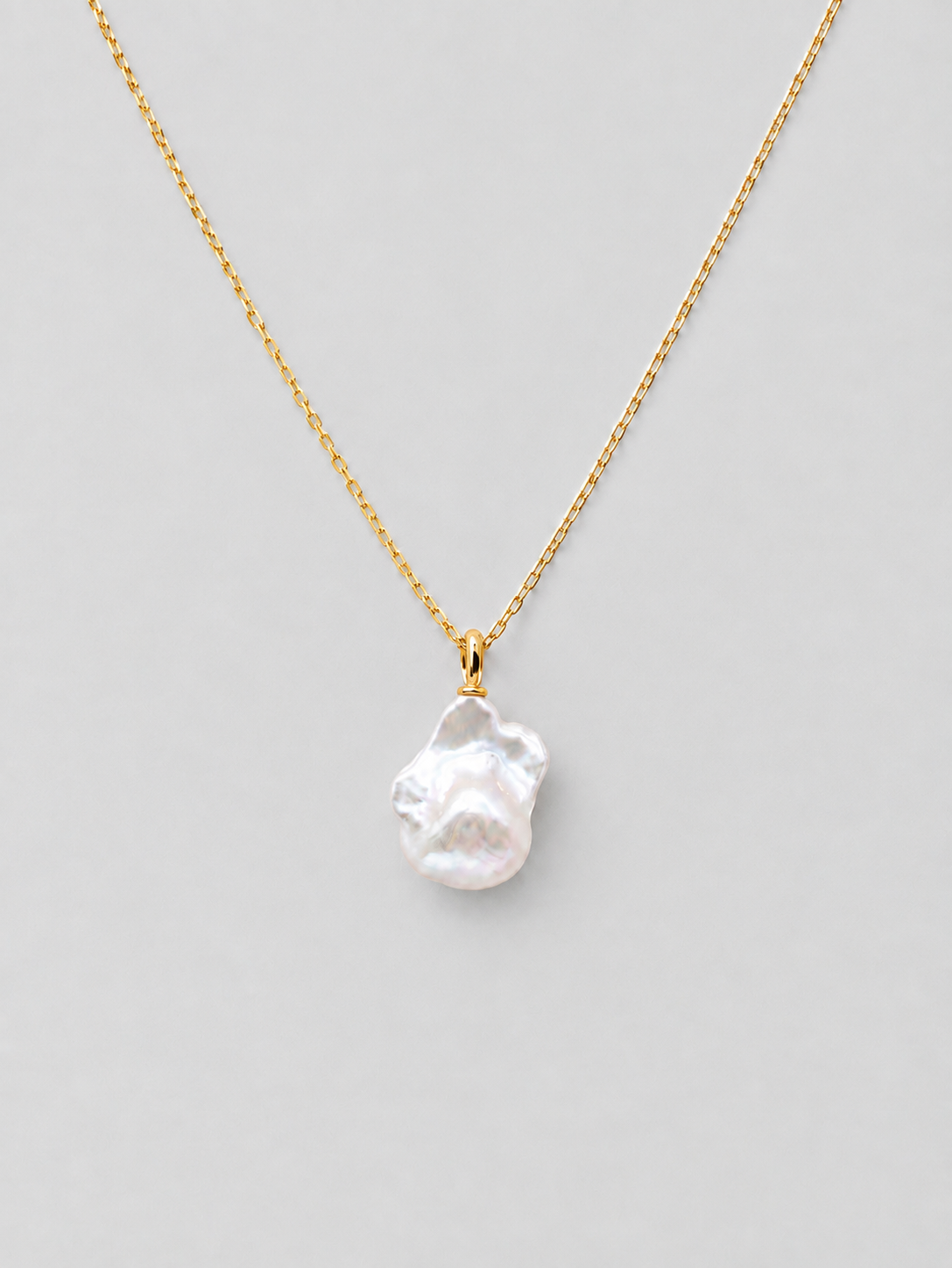 LARGE WHITE BAROQUE PEARL PENDANT