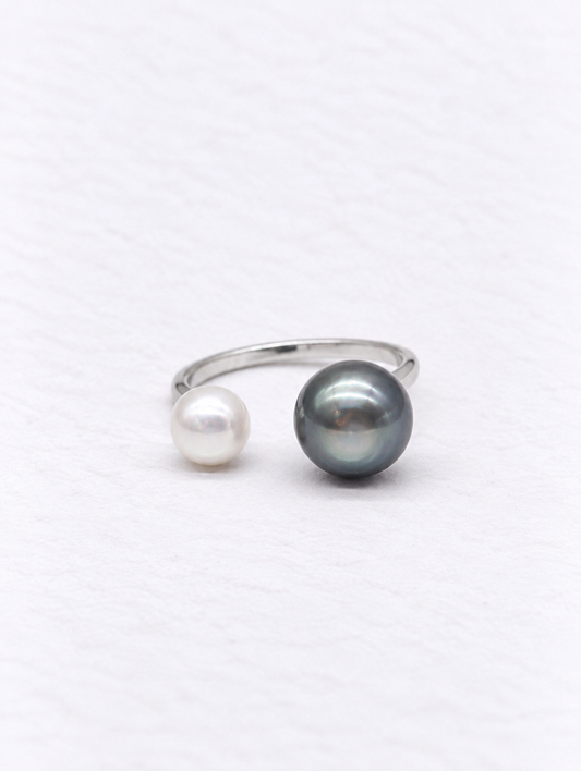 TOI ET MOI (YOU & ME) RING - TAHITIAN SOUTH SEA PEARL