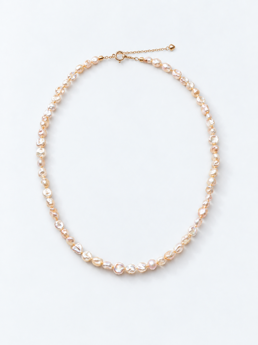 TINY CHAMPAGNE FRESHWATER KESHI PEARL NECKLACE